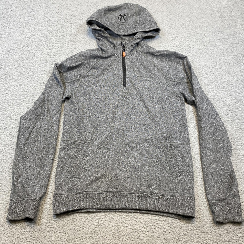 Lululemon Hoodie Pullover Mens Medium Gray City Sweat Half Zip Athleisure Jacket